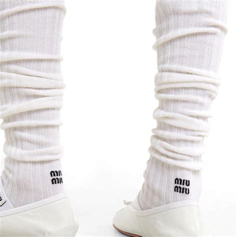 miu miu knee high socks|miu mi u socks.